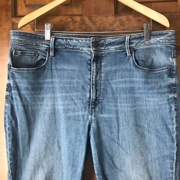 #1 LOFT 5-Pocket Medium Wash Curvy High Waist Skinny Ankle Jeans Size 16 - Picture 2 of 10
